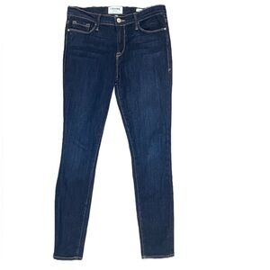 Frame denim le skinny dark wash jeans